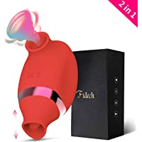  - FIDECH Masajeador Portátil- 7 Modos de Frecuencia- Silicona Suave- Impermeable- Carga USB